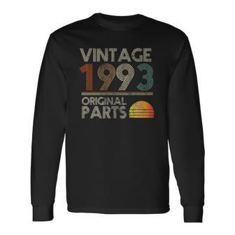 Vintage Original Parts Birthday 1993 29Th Retro Style Long Sleeve T-Shirt | Mazezy