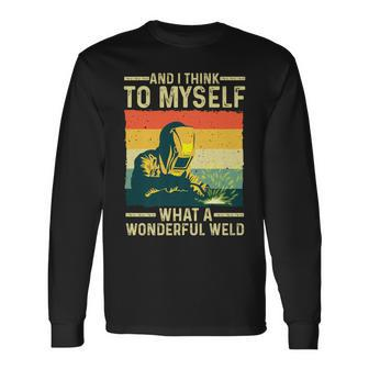 Vintage Welding For Men Dad Blacksmith Worker V2 Long Sleeve T-Shirt - Seseable