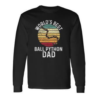 Vintage Worlds Best Ball Python Dad Pet Snake Long Sleeve T-Shirt T-Shirt | Mazezy