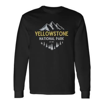 Vintage Yellowstone National Park Retro Est 1872 Long Sleeve T-Shirt T-Shirt | Mazezy