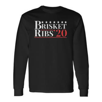 Vote Brisket And Ribs 2020 Barbeque Grilling Long Sleeve T-Shirt T-Shirt | Mazezy