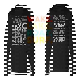 Wake Surfing Wake Surf Wake Surfing Rope Wake Surfboards Long Sleeve T-Shirt T-Shirt | Mazezy