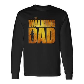 Walking Dad Fathers Day Best Grandfather Fun Long Sleeve T-Shirt T-Shirt | Mazezy
