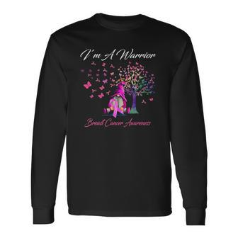 Im A Warrior Breast Cancer Awareness Gnomes Pink Ribbon Long Sleeve T-Shirt T-Shirt | Mazezy