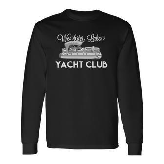 Webster Lake Yacht Club Pontoon Boat Long Sleeve T-Shirt T-Shirt | Mazezy