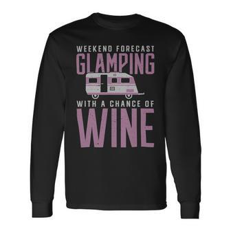 Weekend Forecast Camping With A Chance 18 Shirt Unisex Long Sleeve | Favorety UK