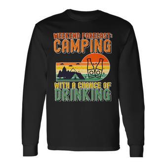 Weekend Forecast Camping With A Chance 19 Shirt Unisex Long Sleeve | Favorety CA