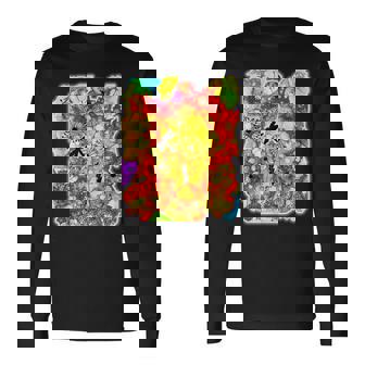 Make A Wish Colorful Dandelion With Creatures Long Sleeve T-Shirt - Thegiftio