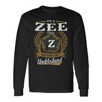 Zee Blood Runs Through My Veins Name V2 Long Sleeve T-Shirt - Monsterry DE