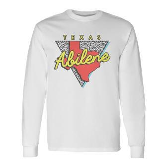 Abilene Texas Retro Triangle Tx City Long Sleeve T-Shirt T-Shirt | Mazezy