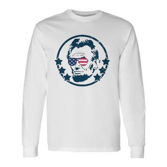 Abraham Lincoln 4Th Of July Usa Tee Long Sleeve T-Shirt T-Shirt | Mazezy