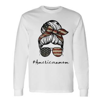 American Mom Great American Flag Sunglasses Mom Mothers Day Unisex Long Sleeve | Favorety