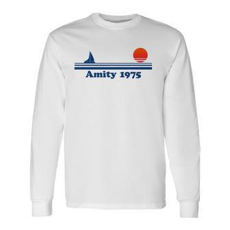 Amity Island Bait And Tackle Retro Fishing Long Sleeve T-Shirt T-Shirt | Mazezy