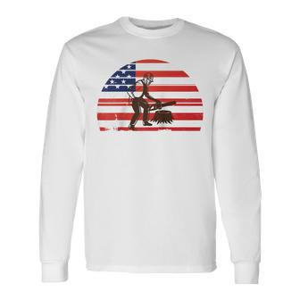 Arborist 4Th Of July Tree Climber Dad Chainsaw Long Sleeve T-Shirt - Seseable