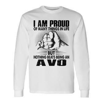Avo Grandpa Nothing Beats Being An Avo Long Sleeve T-Shirt - Seseable