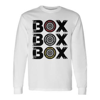 Box Box Box F1 Tyre Compound V2 Design Unisex Long Sleeve | Favorety UK