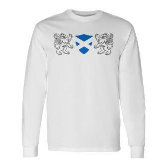 Campbell Scottish Clan Scotland Name Lion Shirt Long Sleeve T-Shirt - Seseable