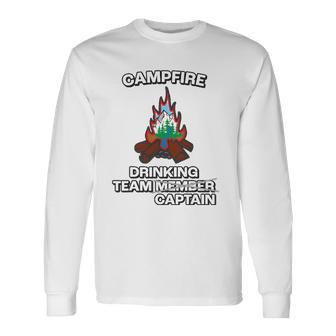 Campfire Team Captain Great Camping Long Sleeve T-Shirt T-Shirt | Mazezy