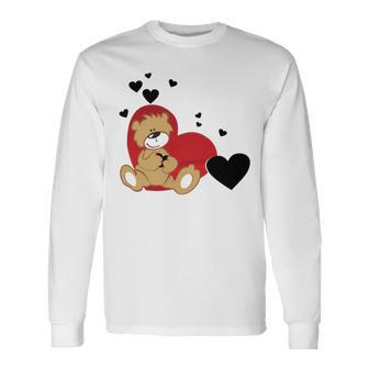 Cartoon Animal Happy Loving Teddy Bear Unisex Long Sleeve | Favorety