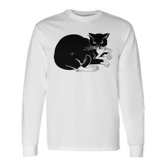 Cat Cut Cat Cat Lovers Black Cat Funny Cat Birthday Cat Gift Cat Danger Kitty V3 Unisex Long Sleeve | Favorety AU