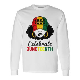 Celebrate Junenth 1865 Black Girl Magic Melanin Long Sleeve T-Shirt T-Shirt | Mazezy