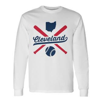 Cleveland Baseball Vintage Ohio Pride Love City Long Sleeve T-Shirt - Thegiftio UK