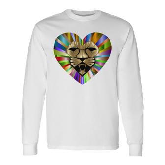 Colored Lion Heart Unisex Long Sleeve | Favorety CA