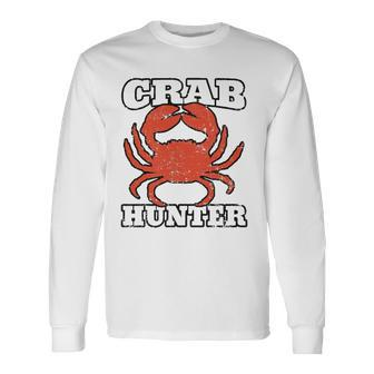 Crab Hunter Seafood Hunting Crabbing Lover Claws Shellfish Long Sleeve T-Shirt T-Shirt | Mazezy