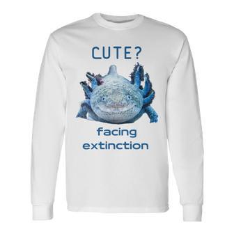 Cute Axolotl Facing Extinction Unisex Long Sleeve | Favorety UK