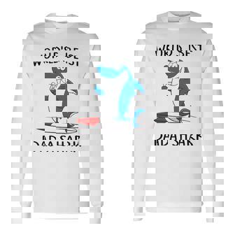 Dada Grandpa Worlds Best Dada Shark Long Sleeve T-Shirt - Seseable