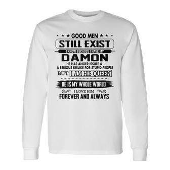Damon Name I Know Because I Have My Damon Long Sleeve T-Shirt - Seseable