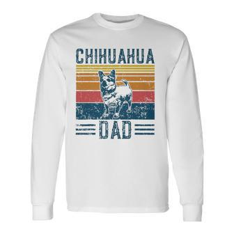 Dog Chihuahua Dad Vintage Chihuahua Dad Long Sleeve T-Shirt T-Shirt | Mazezy