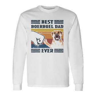 Dog Vintage Best Boerboel Dad Ever Fathers Day Long Sleeve T-Shirt T-Shirt | Mazezy