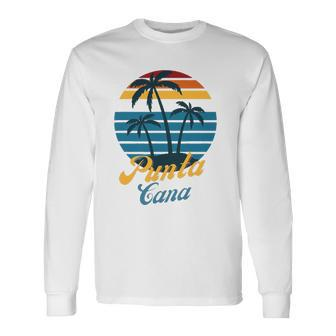 Dominican Republic Souvenir Beach Sunset Vacation Punta Cana Long Sleeve T-Shirt T-Shirt | Mazezy