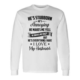 Family I Love My Husband Unisex Long Sleeve | Favorety AU