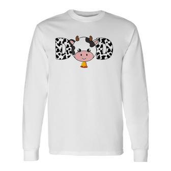 Father Cow Dad Farming Birthday Matching Long Sleeve T-Shirt T-Shirt | Mazezy