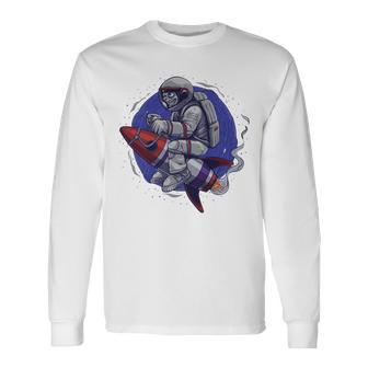 Funny Astronaut Monkey V4 Unisex Long Sleeve | Favorety DE