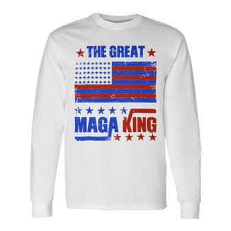 Funny The Return Of The Ultra Maga King Flag Gift Unisex Long Sleeve | Favorety DE