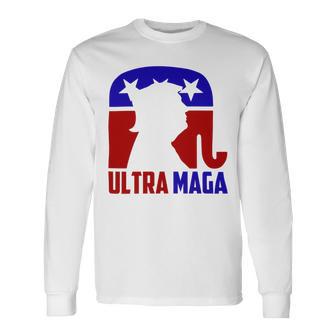 Funny Ultra Maga Gift For Americans Trump Biden Lover Unisex Long Sleeve | Favorety DE