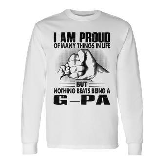G Pa Grandpa Nothing Beats Being A G Pa Long Sleeve T-Shirt - Seseable