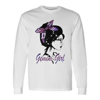 Gemini Girl Birthday Gemini Woman Zodiac Sign Long Sleeve T-Shirt - Seseable