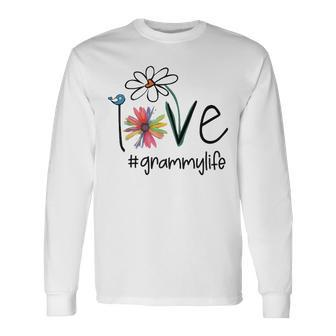 Grammy Grandma Idea Grammy Life Long Sleeve T-Shirt - Seseable