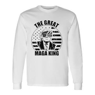 The Great Maga King The Return Of The Ultra Maga King Donald Trump Long Sleeve T-Shirt T-Shirt | Mazezy