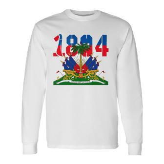 Haitian Revolution 1804 Flag Day Zip Long Sleeve T-Shirt - Thegiftio UK