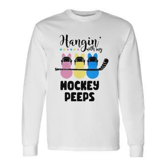 Hanging With My Hockey Easter Bunnies Cute Easter Long Sleeve T-Shirt T-Shirt | Mazezy