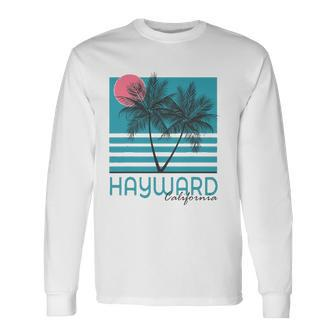 Hayward California Vintage Souvenirs Sunset Long Sleeve T-Shirt T-Shirt | Mazezy