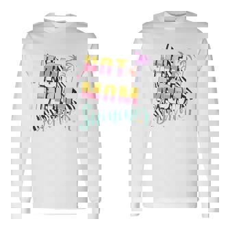 Hot Mom Summer Palm Tree Tropical Holiday Trip Long Sleeve T-Shirt T-Shirt | Mazezy