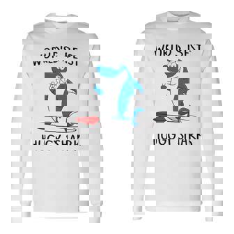 Huggy Grandpa Worlds Best Huggy Shark Long Sleeve T-Shirt | Seseable FR