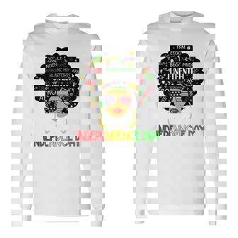 Is My Independence Day Black Women 4Th Of July Juneteenth T-Shirt Long Sleeve T-Shirt | Seseable UK