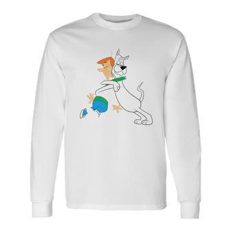 The Jetsons Astro Hugging George Long Sleeve T-Shirt T-Shirt | Mazezy